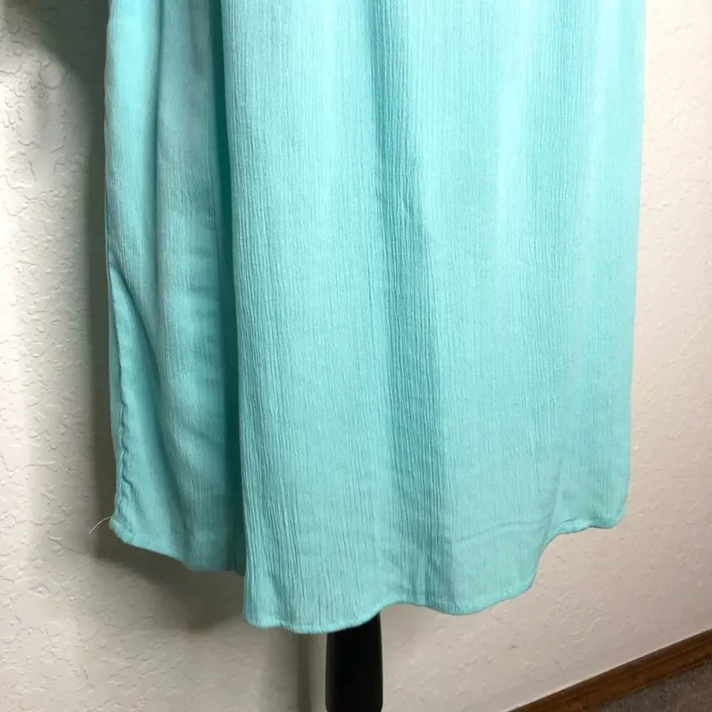 Soft Surroundings light blue cold shoulder shift dress size Petite Medium PM
